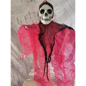 Red Grim reaper skeleton hanging mini Halloween decor home table work